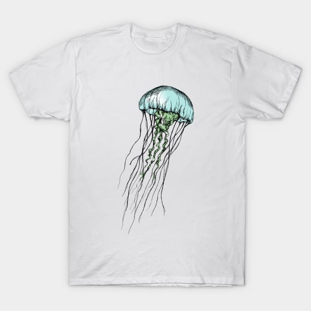 Jellyfish Print T-Shirt by rachelsfinelines